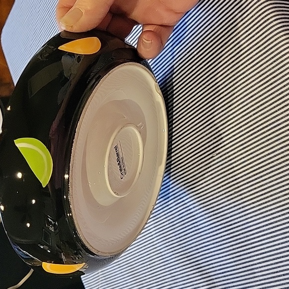 Crate & Barrel NWOT Margherita Salt bowl,Limes& Lemons,Gorgeous - Picture 2 of 4